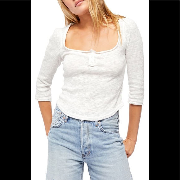 Free People Tops - Free People Jaimie Henley Angel Food XS NWT